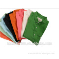 men's washed colorful linen/cotton square collar short sleeves shirt